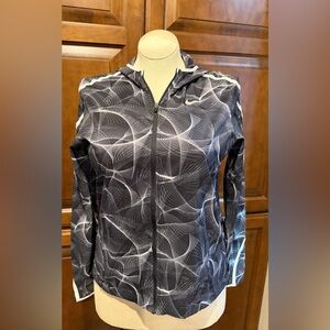Nike Shield Impossibly Light Ladies M Running Jacket Black & White Windbreaker